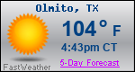 Weather Forecast for Olmito, TX