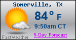 Weather Forecast for Somerville, TX