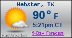 Weather Forecast for Webster, TX
