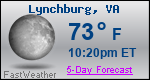 Weather Forecast for Lynchburg, VA