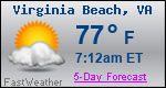 Weather Forecast for Virginia Beach, VA