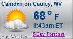 Weather Forecast for Camden on Gauley, WV
