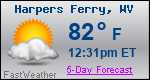 Weather Forecast for Harpers Ferry, WV