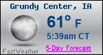 Weather Forecast for Grundy Center, IA