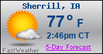 Weather Forecast for Sherrill, IA