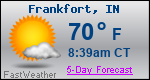 Weather Forecast for Frankfort, IN