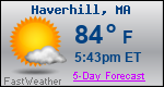 Weather Forecast for Haverhill, MA