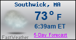 Weather Forecast for Southwick, MA