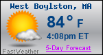 Weather Forecast for West Boylston, MA