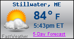 Weather Forecast for Stillwater, ME