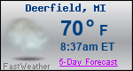 Weather Forecast for Deerfield, MI