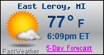 Weather Forecast for East Leroy, MI