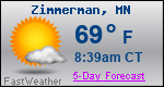 Weather Forecast for Zimmerman, MN