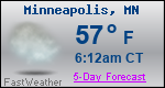 Weather Forecast for Minneapolis, MN