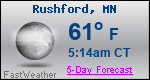 Weather Forecast for Rushford, MN