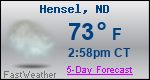 Weather Forecast for Hensel, ND