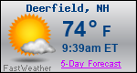 Weather Forecast for Deerfield, NH