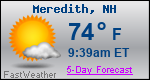 Weather Forecast for Meredith, NH