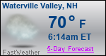Weather Forecast for Waterville Valley, NH