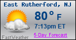 Weather Forecast for East Rutherford, NJ