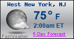Weather Forecast for West New York, NJ