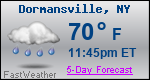 Weather Forecast for Dormansville, NY