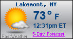Weather Forecast for Lakemont, NY
