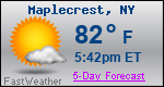 Weather Forecast for Maplecrest, NY