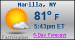 Weather Forecast for Marilla, NY
