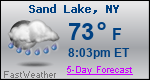 Weather Forecast for Sand Lake, NY