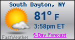 Weather Forecast for South Dayton, NY