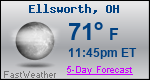 Weather Forecast for Ellsworth, OH