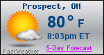 Weather Forecast for Prospect, OH