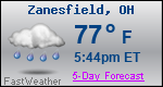 Weather Forecast for Zanesfield, OH