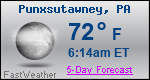 Weather Forecast for Punxsutawney, PA