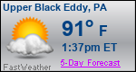 Weather Forecast for Upper Black Eddy, PA