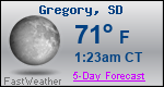 Weather Forecast for Gregory, SD