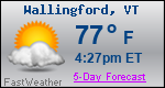 Weather Forecast for Wallingford, VT