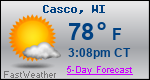 Weather Forecast for Casco, WI