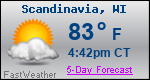 Weather Forecast for Scandinavia, WI