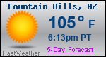 Weather Forecast for Fountain Hills, AZ