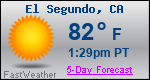 Weather Forecast for El Segundo, CA