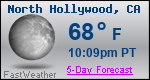 Weather Forecast for North Hollywood, CA