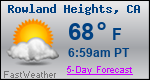 Weather Forecast for Rowland Heights, CA