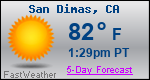 Weather Forecast for San Dimas, CA