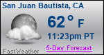 Weather Forecast for San Juan Bautista, CA