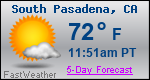 Weather Forecast for South Pasadena, CA