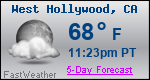 Weather Forecast for West Hollywood, CA