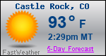 Weather Forecast for Castle Rock, CO