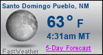 Weather Forecast for Santo Domingo Pueblo, NM